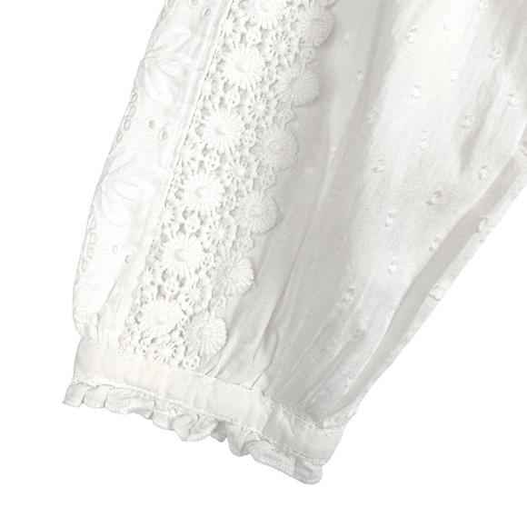 NWT Sundance Mirabelle Eyelet Top Crochet Blouse White Size XL - Picture 3 of 9